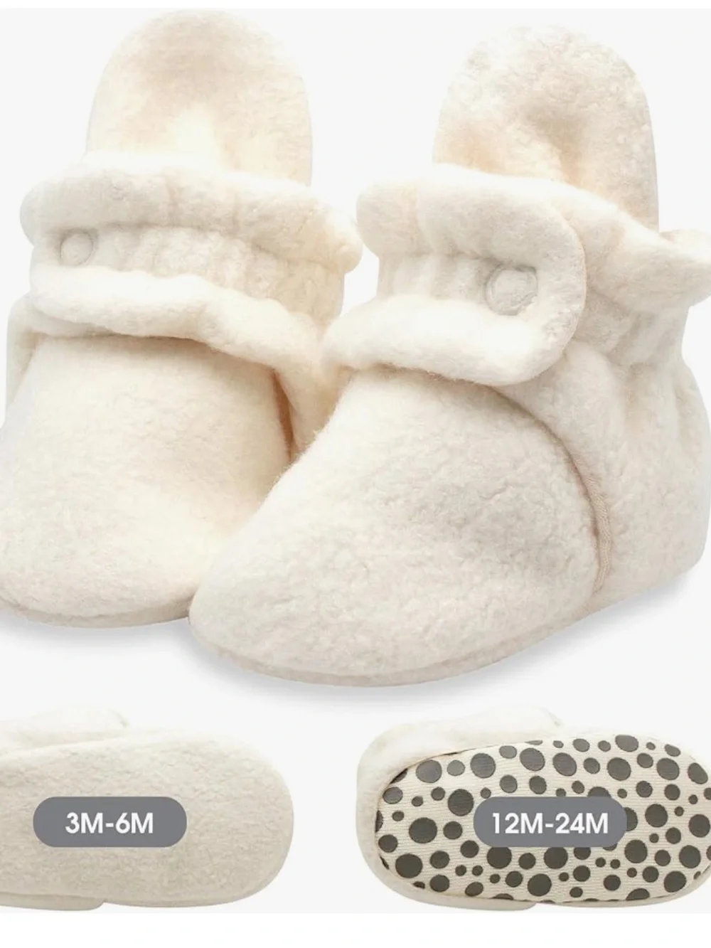 Zutano Baby Cozie Fleece Baby Booties 2 Pack